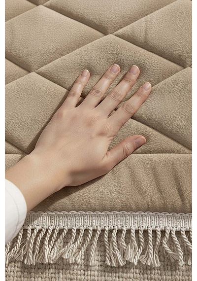 Vizon Kapitone Dolgulu Lüks Seccade 65x115 Cm