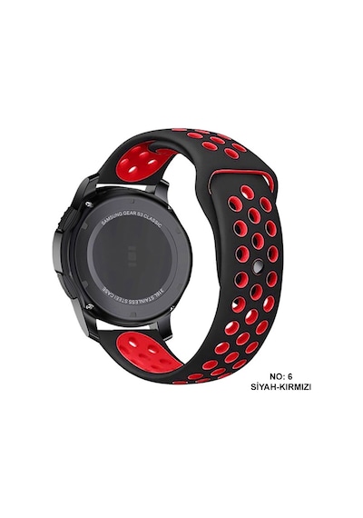 Huawei Watch Gt2 46 Mm Kordon 22 Mm Delikli Spor Silikon Kayış