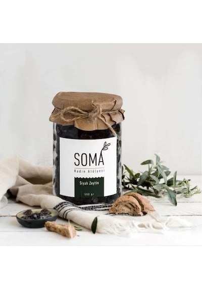 Siyah Zeytin Boyasız Katkısız 500gr-2651