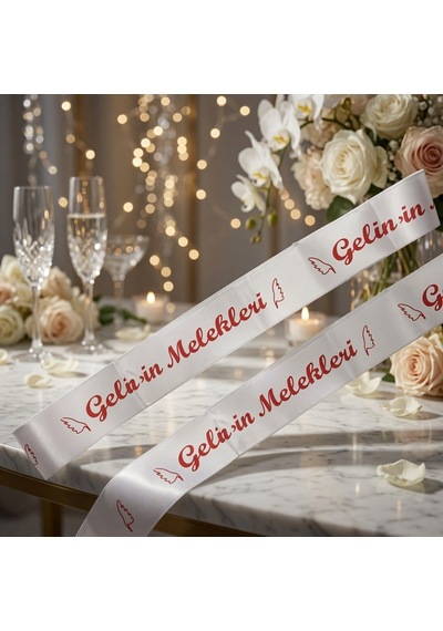 Gelinin Melekleri Gelin Kuşağı Kırmızı 6 Cm X 2 M Bekarlığa Veda Kına Organizasyon Diğer