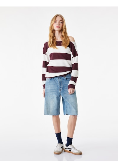 Koton Rahat Kalıp Modal Karışımlı Omzu Açık Kayık Yaka Sweatshirt Bordo Çizgili 6sal10418ık Bordo Çizgili Koton Rahat Kalıp Modal Karışımlı Omzu Açık Kayık Yaka Sweatshirt Bordo Çizgili 6sal10418ık Bordo Çizgili