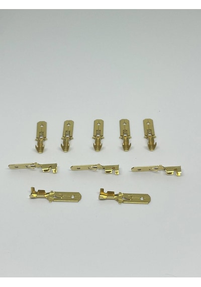 10 Adet 6,3mm Erkek Fiş Terminal Kablo Ucu Sf1eu