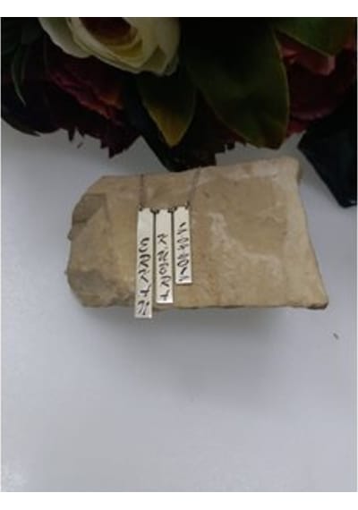 Gümüş Isimli 3 Plaka Kolye 453922848