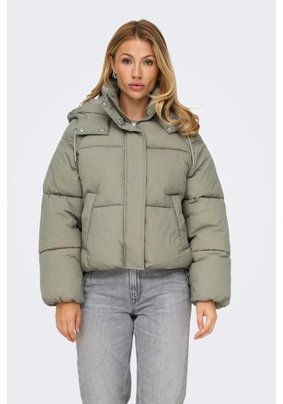 Only 15322013 Onlhope Short Puffer Jacket Cc Otw Kadın Şişme Ceket Silver Sage
