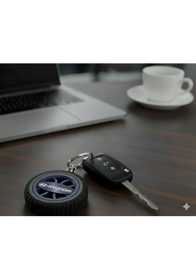 Hyundai Uyumlu Özel Tasarım Anahtarlık - Premium Hafif Ve Dayanıklı Mavi
