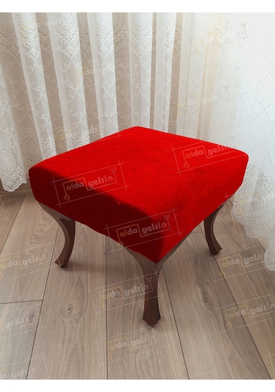 Ayak Ucu Kapı Önü Antre Düz Bench Puf Ceviz Ayak Mor