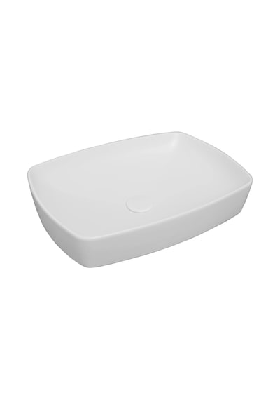 Serel Minimal 44 x 60 CM Tezgah Üstü Çanak Lavabo-Mat Beyaz 1633D x l010H