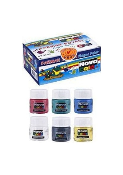 Nova Color Nc-138 Parmak Boyası 6 Renk Karışık