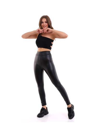 Winmoda34 Içi Kürklü Deri Tayt Siyah