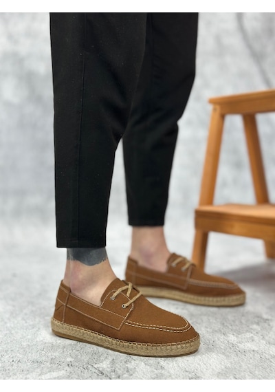 Ba0358 Boa Doğal Deri Tozu Bağcıklı Kauçuk El Yapımı Espadril Taban Taba Renk Erkek Ayakkabı Taba Ba0358 Boa Doğal Deri Tozu Bağcıklı Kauçuk El Yapımı Espadril Taban Taba Renk Erkek Ayakkabı Taba