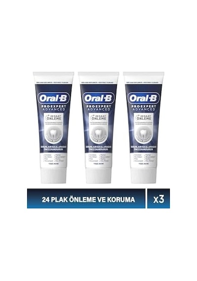 Oral-b Pro-expert Advanced Ekstra Beyazlık Diş Macunu 75 Ml 3lü Paket Ağız Kokusu Önleyici