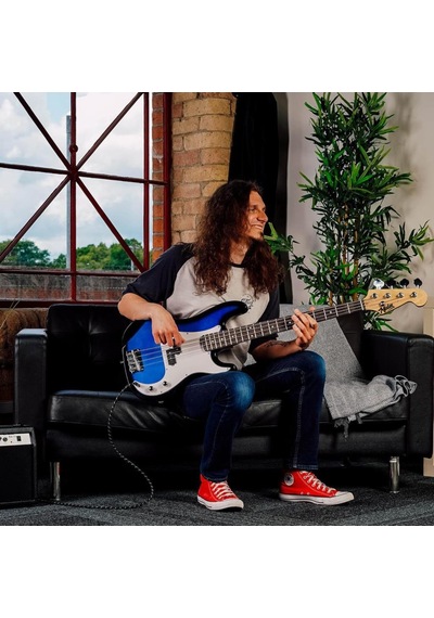 Midex Cbg-460bl 46 İnç 4/4 Yetişkin Amfili Bas Gitar Seti Blue