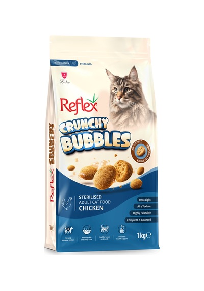 Reflex Crunchy Bubbles Kısır Tavuk Yetişkin Kedi Maması 1 Kg