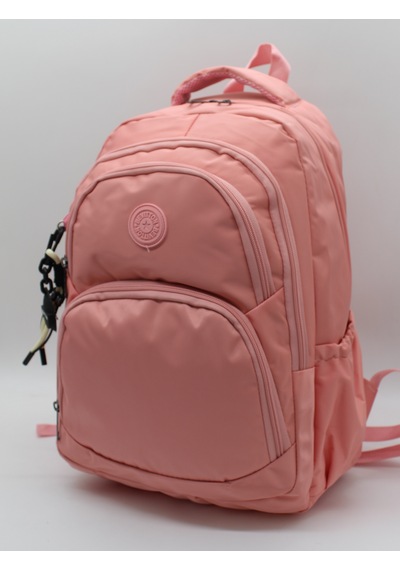 Hafif Suya Dayanıklı Kumaş Okul Sırt Çantası Unisex Okul Çantası 34600 Pudra Pembe