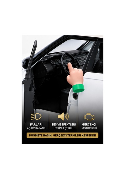Lisanslı Range Rover Sv 1:24 Metal Model Araba Sesli Ve Işıklı Siyah Oyuncak Araba Çok Renkli