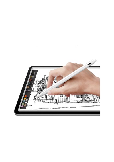 Zr61 Ios/android/windows Dokunmatik Ekran İçin Pil Göstergeli, Magnetik, Type C Şarj Kablolu Yedek Uçlu Stylus Dokunmatik Kalem Beyaz Belirtilmemiş