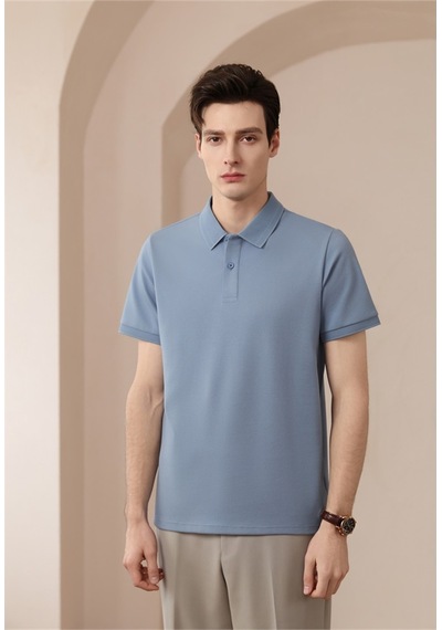 New Performance Premium Polo T-shirt 58.1% Pamuk 37.7% Polyester 4.2% Spandex Mavi