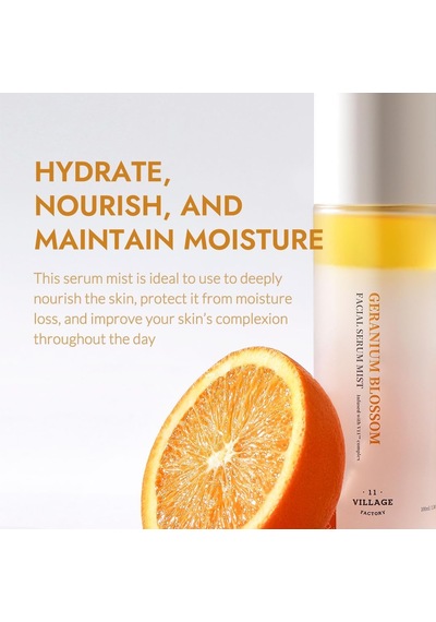 Village 11 Factory Fresh Dewy Geranium Blossom Facial Serum Mist 100ml - Canlandırıcı & Aydınlatıcı Vegan Serum Mist