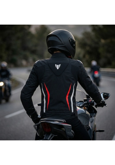 Vexo Axıon 2 H20 4 Mevsim Motosiklet Montu Siyah-kırmızı