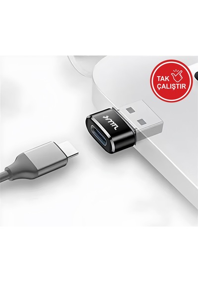 Usb To Type-c Otg Çevirici Adaptör - Hızlı Şarj Ve Data Aktarımı