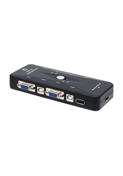 4 Port Usb Kvm Switch, 4 Kasa 1 Monitör Switch, 4 Bilgisayarı Tek Elden Yönetin