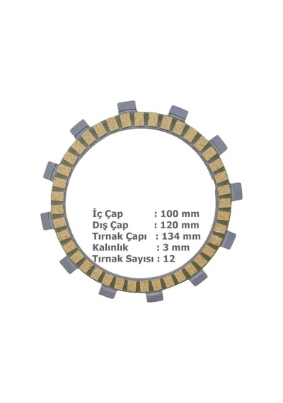 Gear5 Debriyaj Balatası Oem 6 Balata 12 Tırnak - Cf Moto Nk 250,sr 250