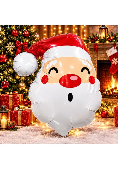 Vıp Yüksek Kalite Dev 85 Cm Noel Baba Folyo Balon Yılbaşı Ağacı Balonu Noel Baba Yılbaşı Balonu 85cm