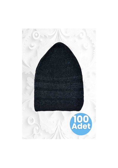 Tezzgelsin 100'lü Kadife Takke Kaliteli Namaz Takkesi Siyah