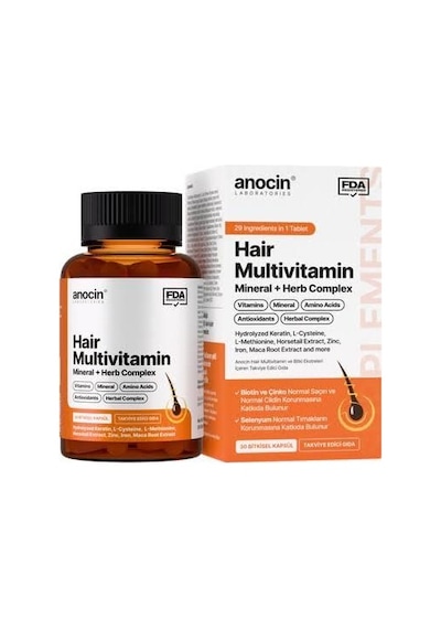 Anocin Hair Multivitamin Mineral 30 Kapsül