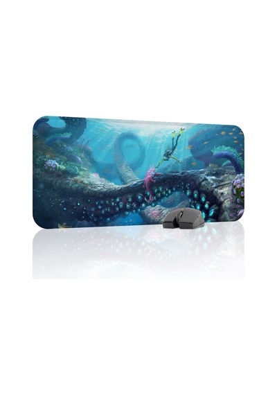 Subnautica Kaymaz Dikişli Kauçuk Oyuncu Mousepad V2 - 70x30 Xl Gaming Mouse Pad Fare Altlığı