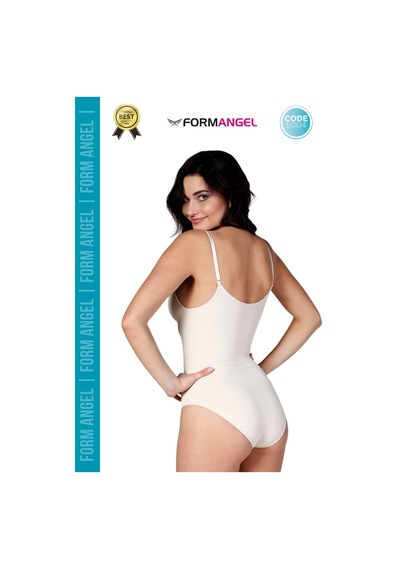 Form Angel Korse Lazer Kesim Seamless İz Göstermeyen Toparlayıcı Kaymayan Çıtçıtlı Slip Body Korse - 1 Adet Bej