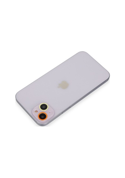 İphone 13 Mini Renkli Kamera Lens Koruma Cam - Sarı-turuncu