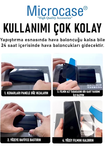 Microcase Poco X8 Pro Max 5g İle Uyumlu Full Tpu Nano Arka Ekran Koruma Filmi - Ekm102
