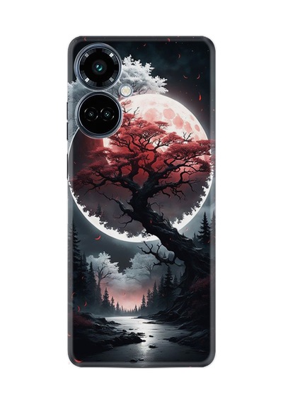 Tecno Camon 19 Pro Kılıf Boutique Baskılı Resimli Ağaç Ve Ay Pcode -057
