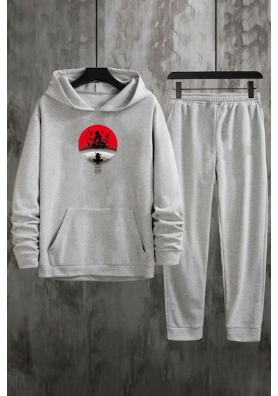 Uyguntarz Unisex Itachi Uchiha Eşofman Takımı Gri