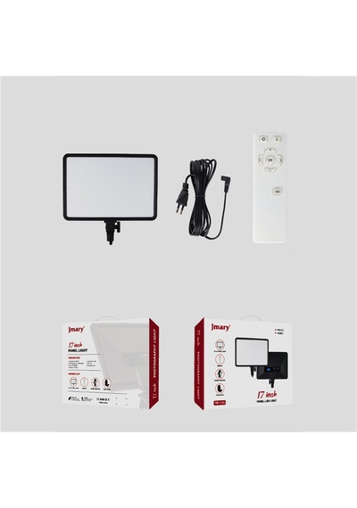 Jmary Fm-17rs Uzaktan Kumandalı Dijital Göstergeli 17 İnç Led Panel Video Işığı Siyah