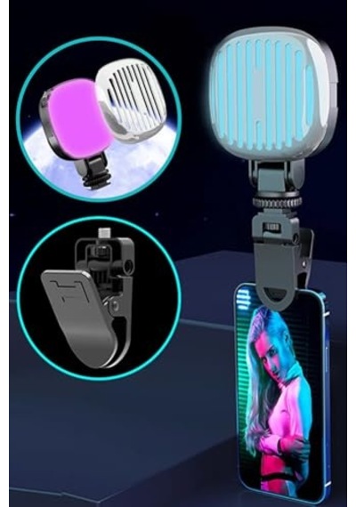 Şarjlı Rgb Led Selfie Video Kamera Işığı/filtreli Tripod Uyumlu Ve Mandallı 3000-9000 Kelvin