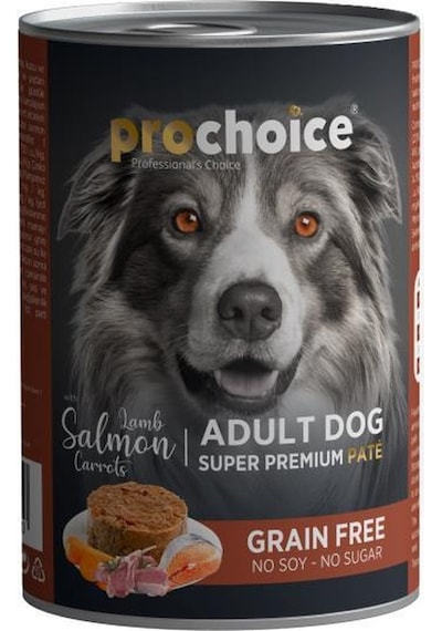 Prochoice Kuzu Etli Somonlu Havuçlu Ezme Konserve Köpek Maması 400 G