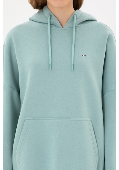 U.S. Polo Assn. Kadın Mint Şardonlu Kapüşonlu Sweatshırt 50313567-VR090