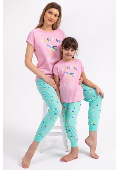 Rolypoly Positive Stay Pembe Kadın Pijama Takımı