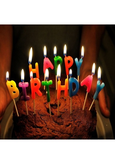 RENKLİ YAZILI HAPPY BIRTHDAY DOĞUM GÜNÜ MUMU RENKLİ HAPPY BIRTHDAY PASTA MUMU HAPPY BIRTHDAY CANDLE