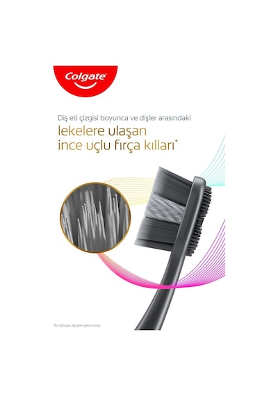 Colgate Total Whitening 1+1 Yumuşak Diş Fırçası Siyah