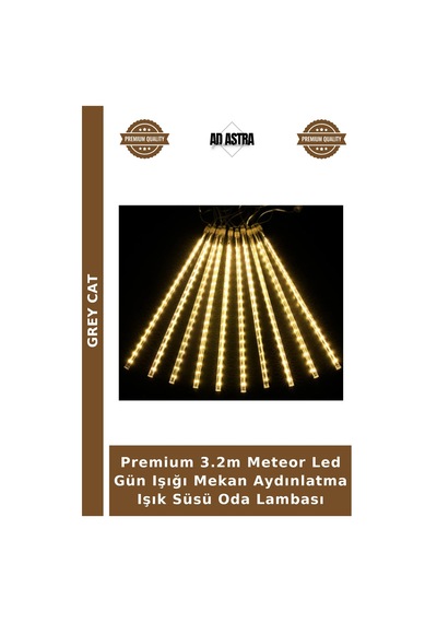 Premium 3.2m Meteor Led Gün Işığı Mekan Aydınlatma Işık Süsü Oda Lambası