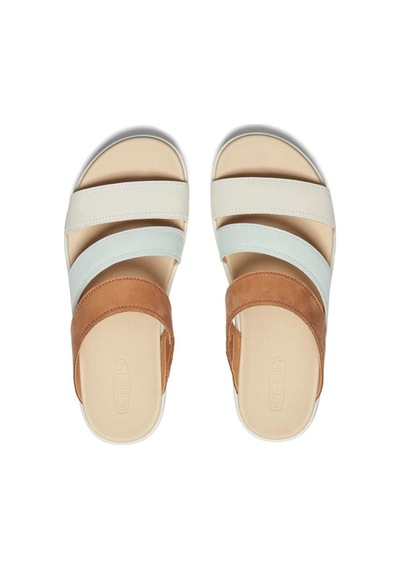 Keen 1027269 Ellecity Slide Natural Leather/clearly Aqua Kadın Terlik 001