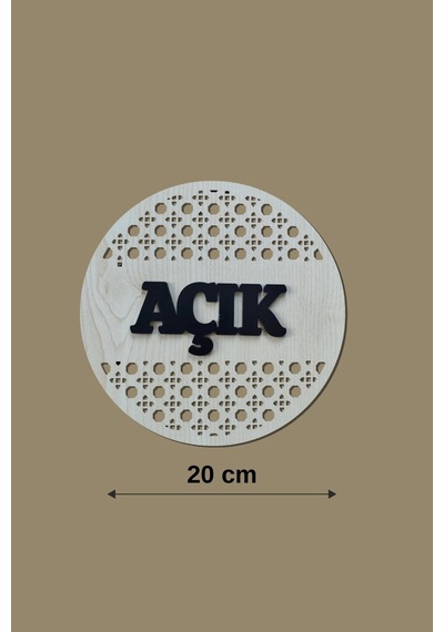 Rattan Model Açık-kapalı Tabelası - Beyaz