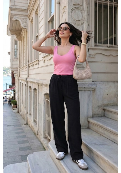 Lela Bayan Pantolon 668yp5424 Siyah Siyah