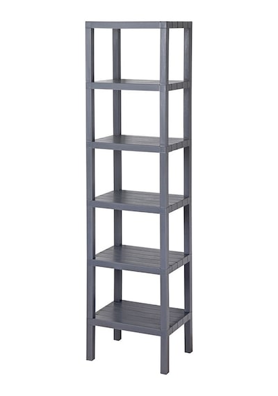 Mithra Life MIT1046 6 Katlı Plastik Gri Banyo Mutfak Rafı
