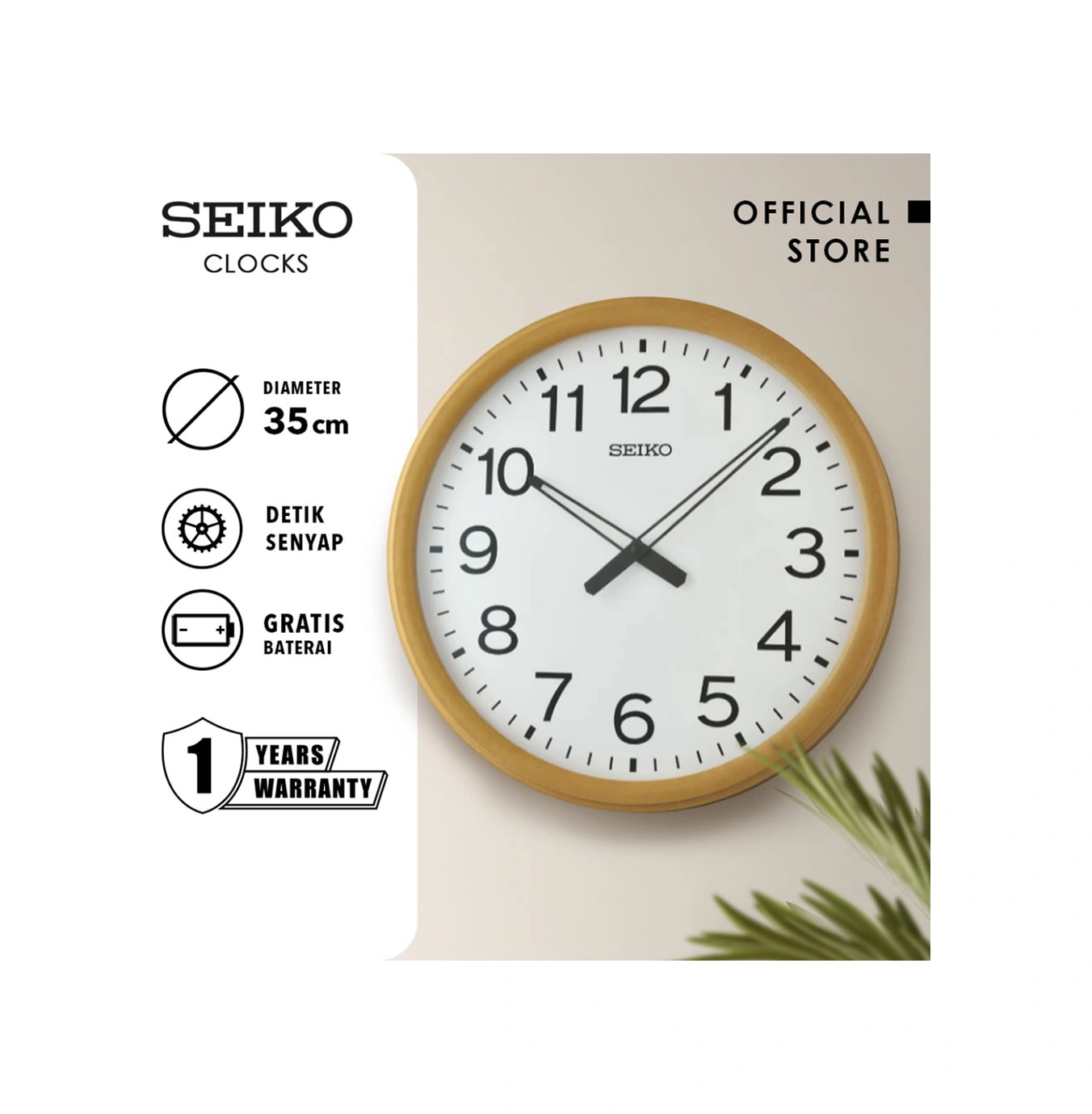 Seiko Clock Qxa851b Duvar Saati Beyaz
