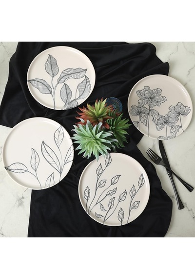 Leaf Traces Nordıc Pasta Tabağı 22 Cm 4 Adet / 22881-82-83-85 Açık
