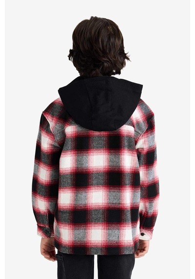 Defacto Erkek Çocuk Oversize Geniş Kalıp Kapüşonlu Ekose Desenli Flanel Uzun Kollu Gömlek G4467a825cwbr169 Bordo-br169 Defacto Erkek Çocuk Oversize Geniş Kalıp Kapüşonlu Ekose Desenli Flanel Uzun Kollu Gömlek G4467a825cwbr169 Bordo-br169